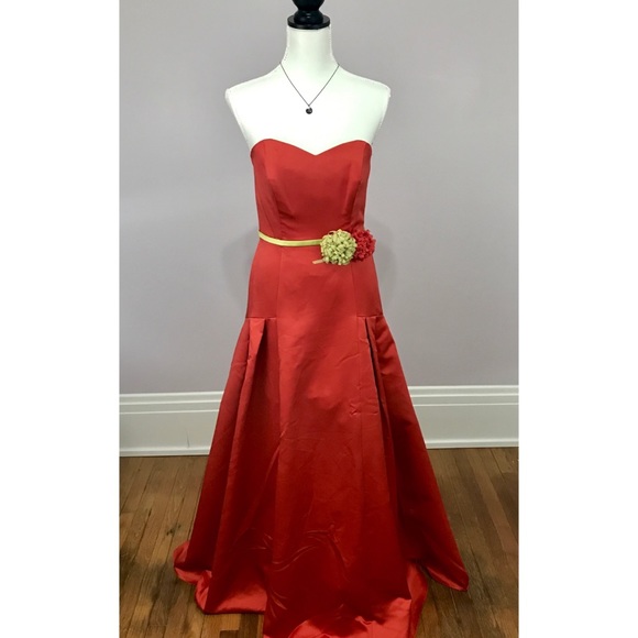 NWT ALFRED ANGELO Orange Prom Bridesmaid Dress - Picture 2 of 4